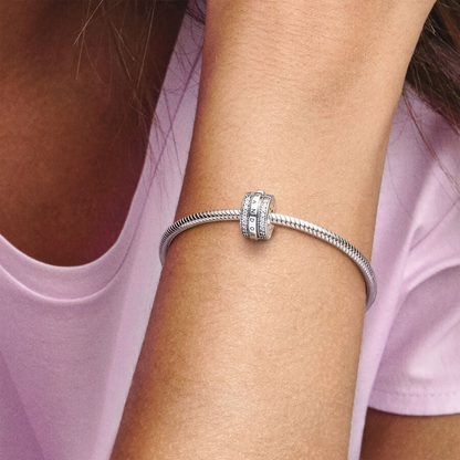 Sparkling Logo Silver Clip
