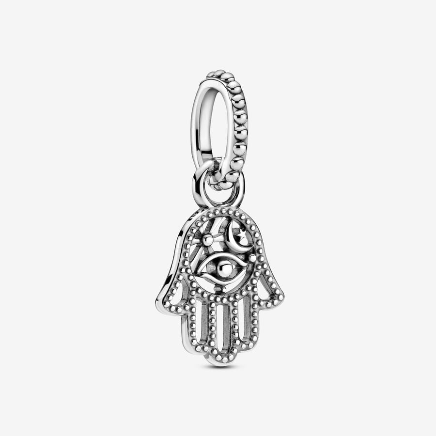 Hamsa Hand Silver Charm