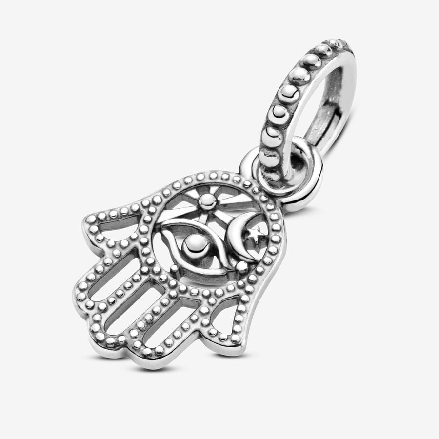 Hamsa Hand Silver Charm