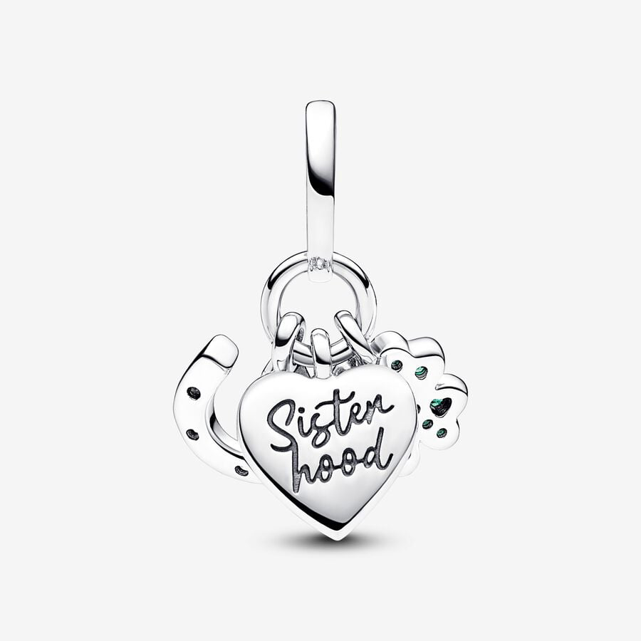 Sisterhood Heart Triple Charm