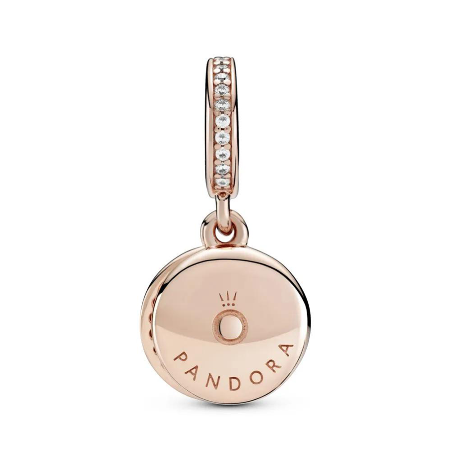 Blue Disc Rose Gold Charm