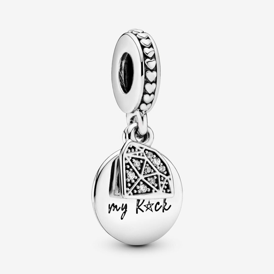 You're My Rock Silver Charm