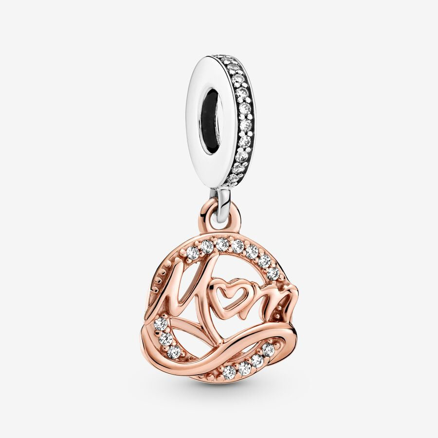 Rose Gold Mom Dangle Charm