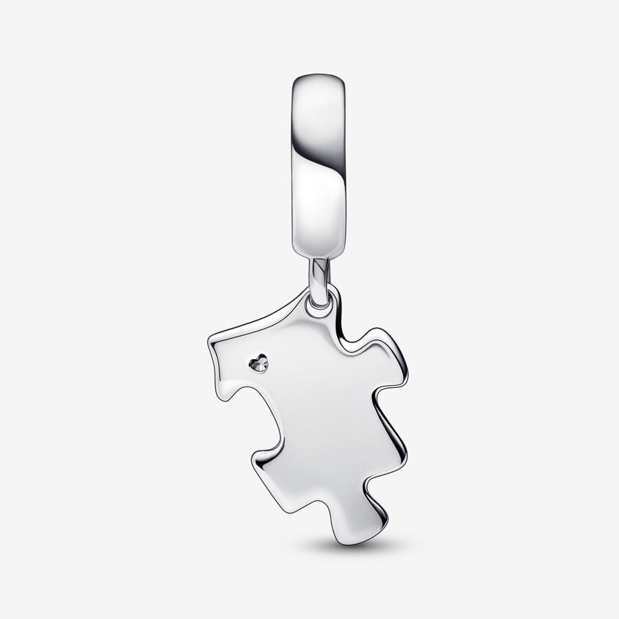 Sparkling Puzzle Piece Charm