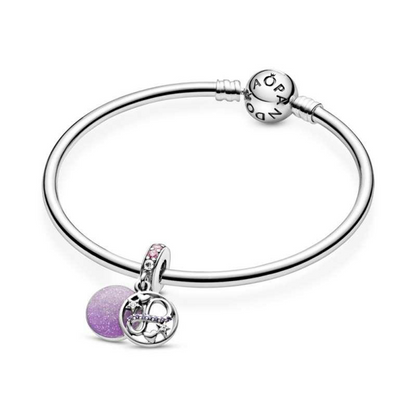 Purple Infinity Hearts & Stars Charm