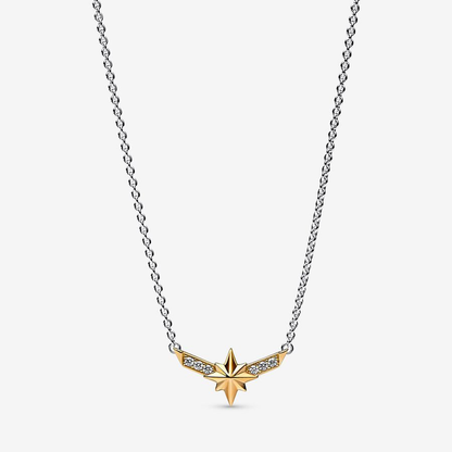 Captain Marvel Octogram Star Pendant Necklace