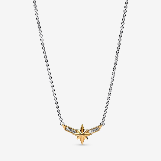 Captain Marvel Octogram Star Pendant Necklace