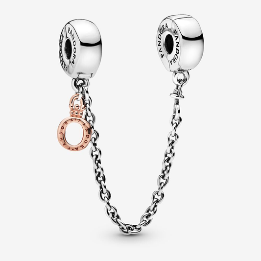 Rose Gold Dangling Crown Safety Chain