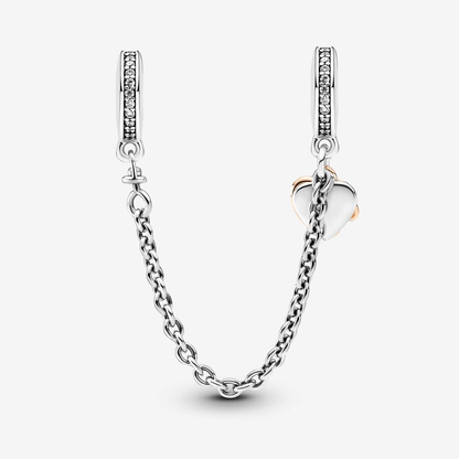 Rose Gold Family Heart Safety Chain