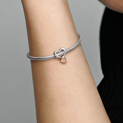 Family is Love Infinity Heart Charm