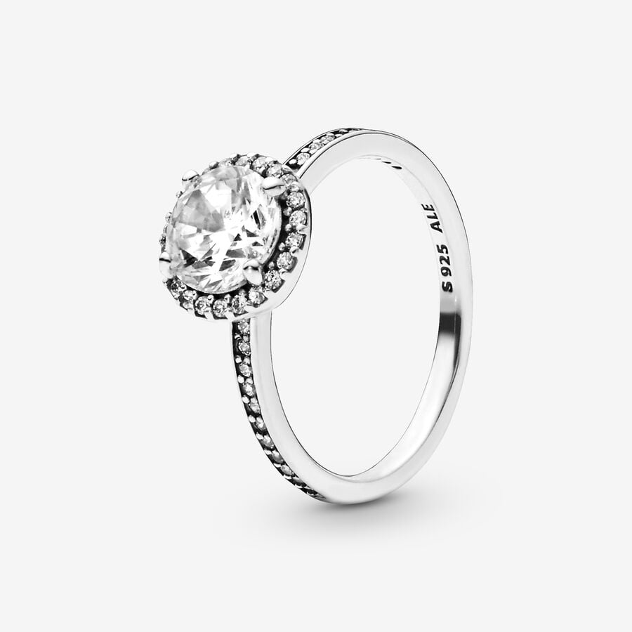 White Round Sparkle Ring