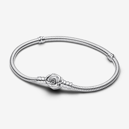 Rose Clasp Snake Chain Bracelet