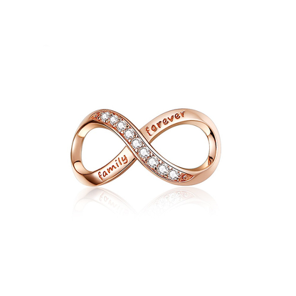 Rose Gold Family Forever Infinity Charm