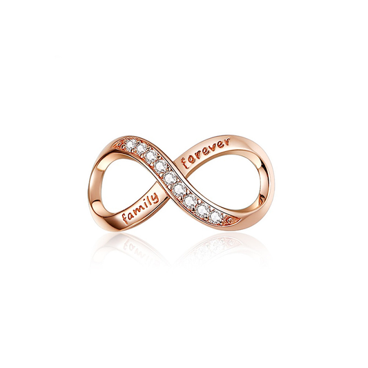 Rose Gold Family Forever Infinity Charm