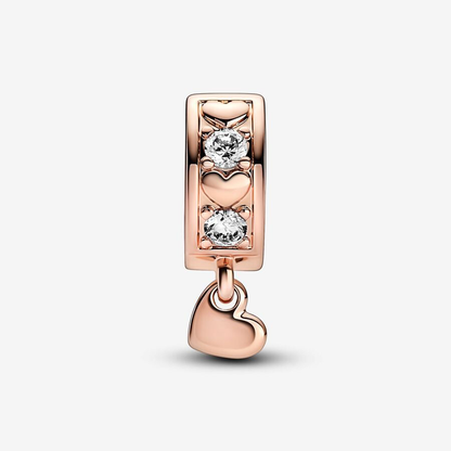 Hearts Rose Gold Clip