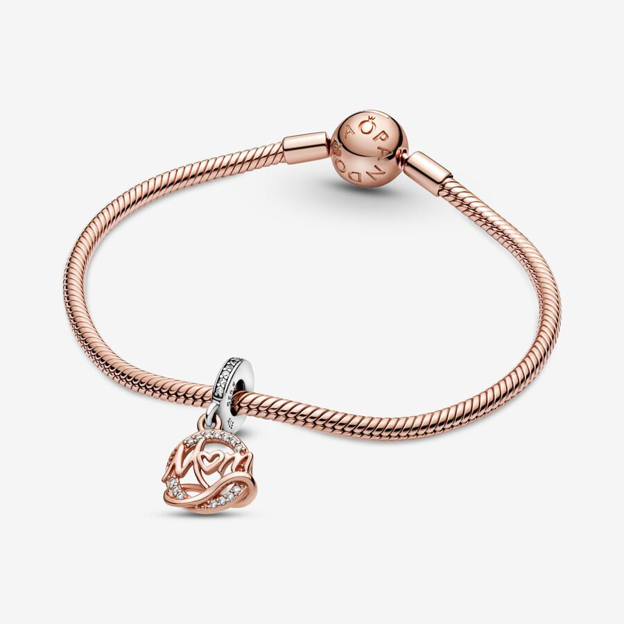 Rose Gold Mom Dangle Charm