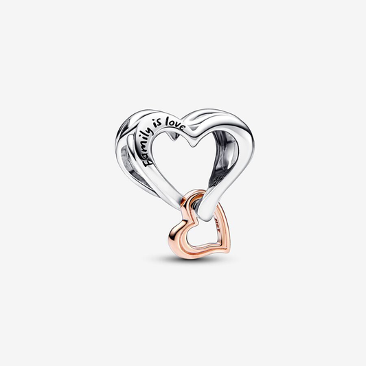 Family is Love Infinity Heart Charm