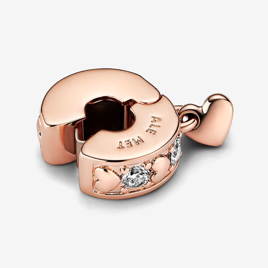 Hearts Rose Gold Clip