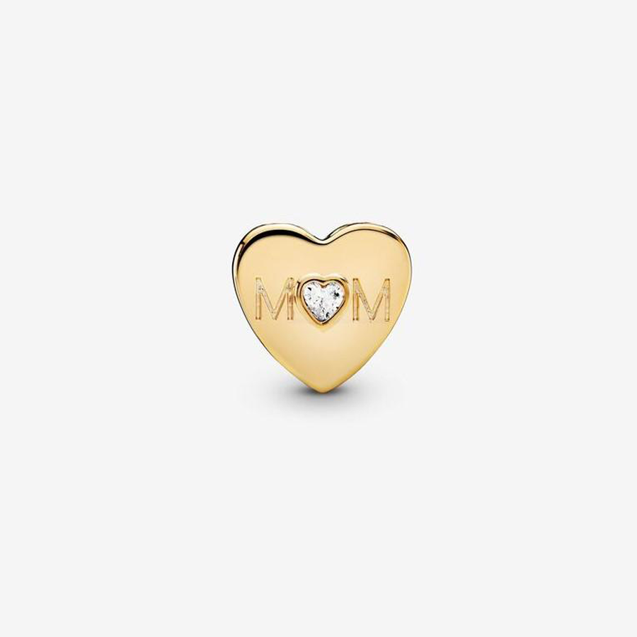 Mom Gold Heart Charm