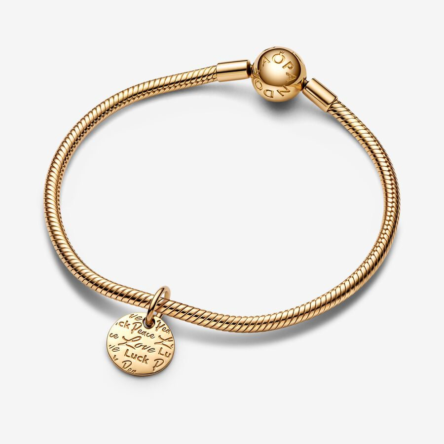 Gold Peace Love Charm