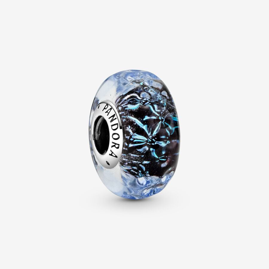 Dark Blue Murano Glass Bead Charm