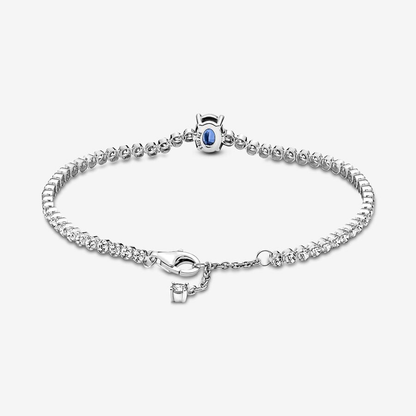 Blue Sparkling Pavé Tennis Bracelet