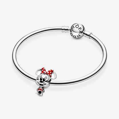 Minnie Mouse Red Dress & Bow Charm