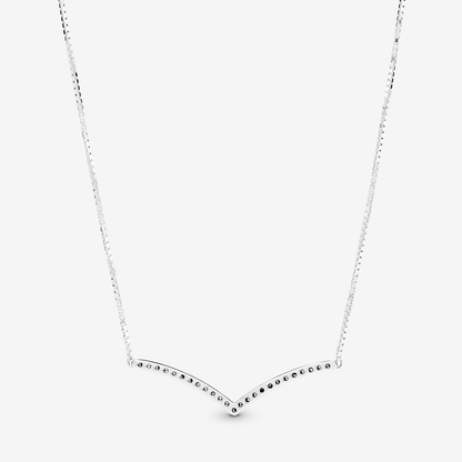 Sparkling Wishbone Necklace