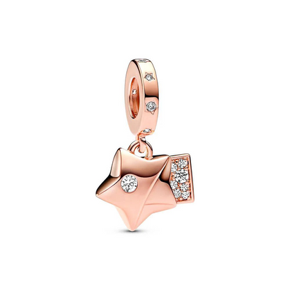 Sparkling Star Rose Gold Charm