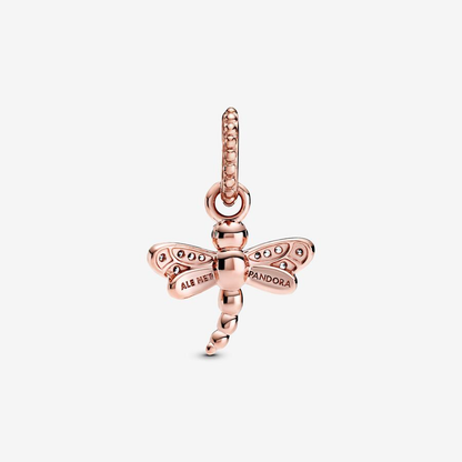 Rose Gold Dragonfly Charm