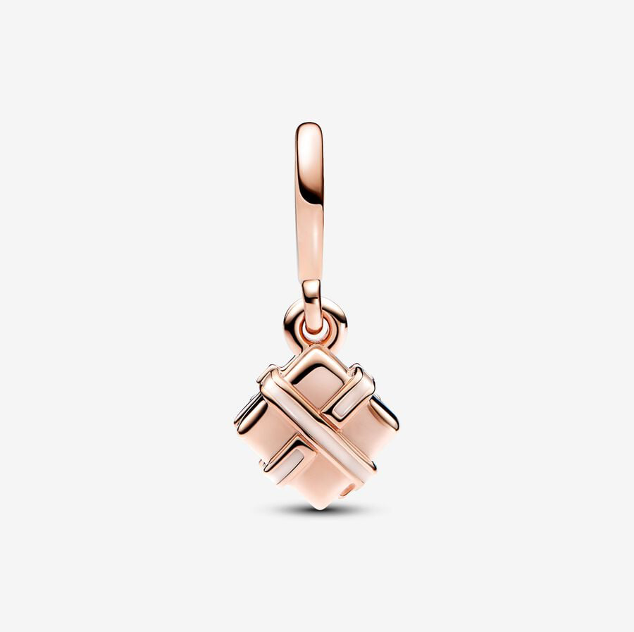 Openable Birthday Gift Rose Gold Charm