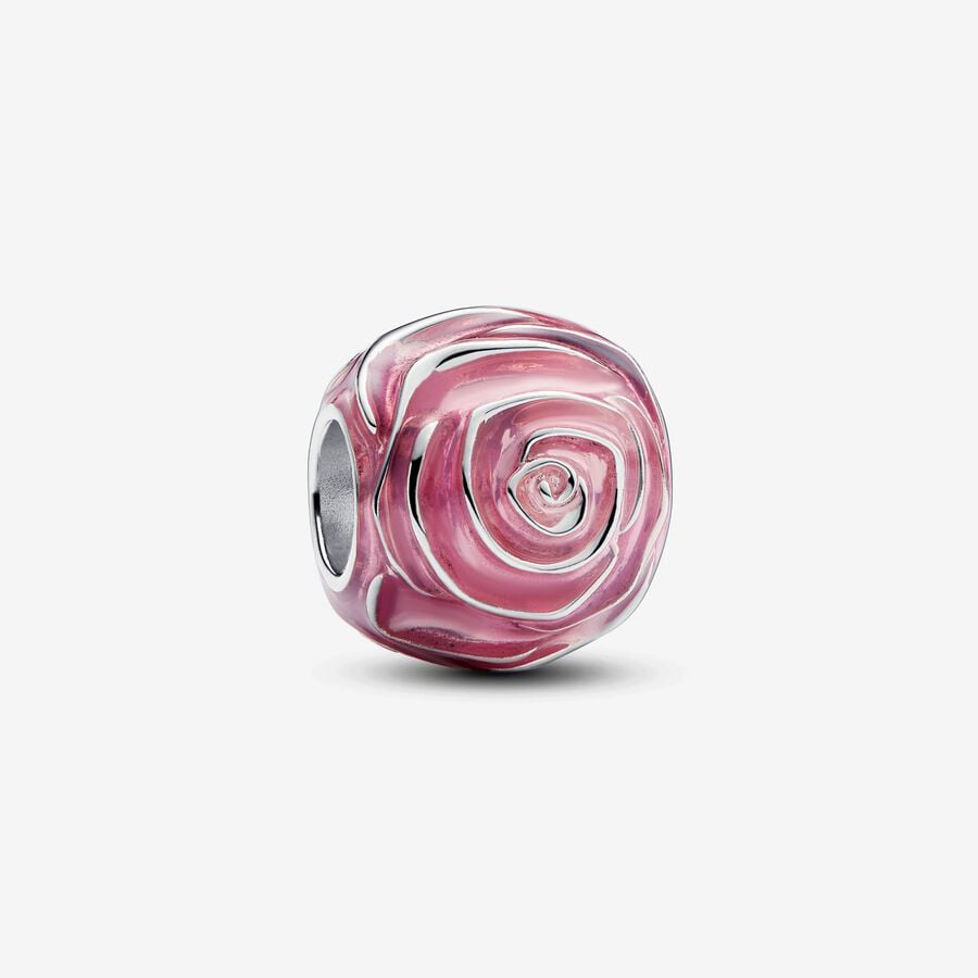 Pink Rose in Bloom Charm