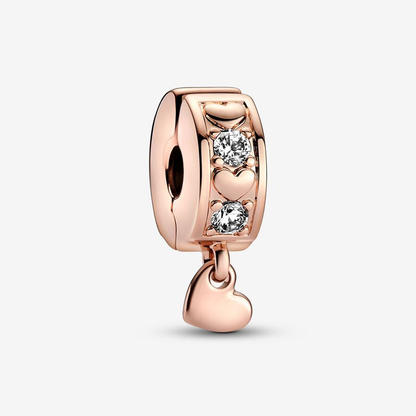 Hearts Rose Gold Clip