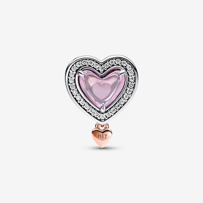 Mom Pink Heart Charm