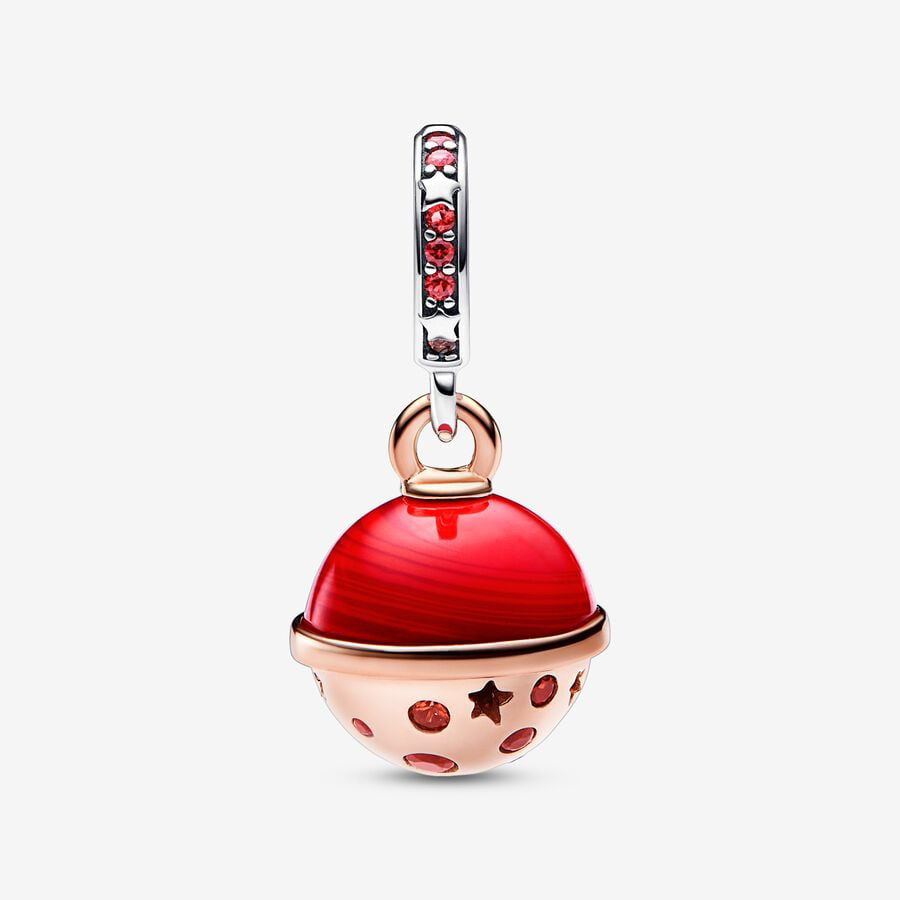 Mars Red Rose Gold Charm