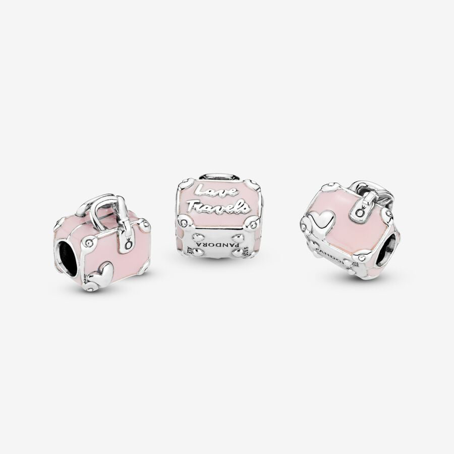 Travel Pink Luggage Charm