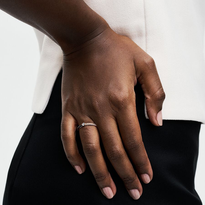 Rose Gold Pavé & Black Ring