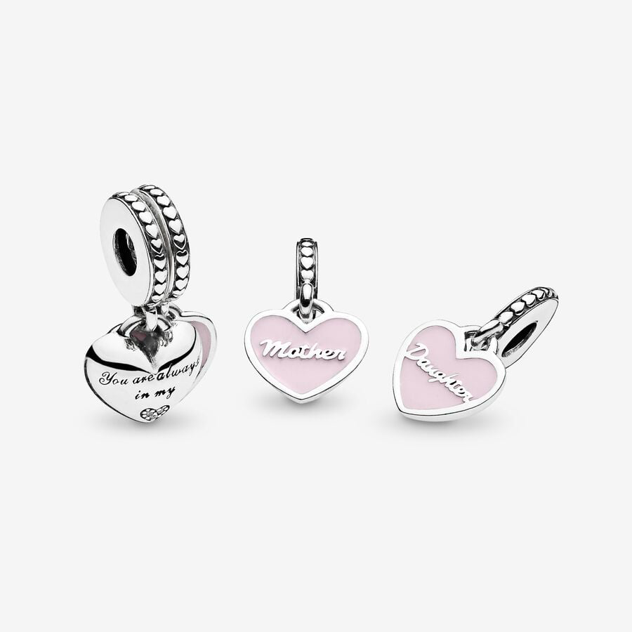 Mother & Daughter "you are always in my heart" Charm