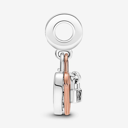 Heart Rose Gold Padlock Charm